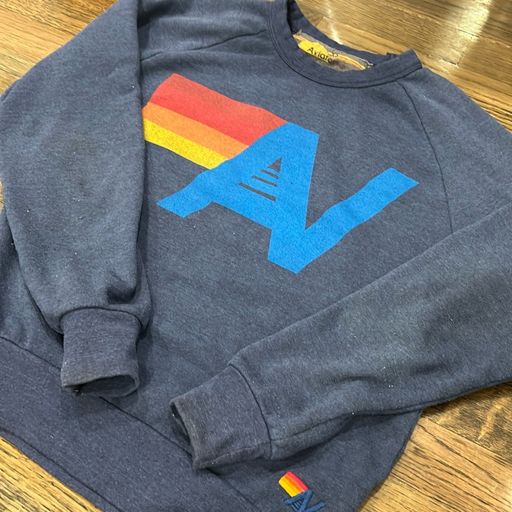 navy aviator nation crew neck